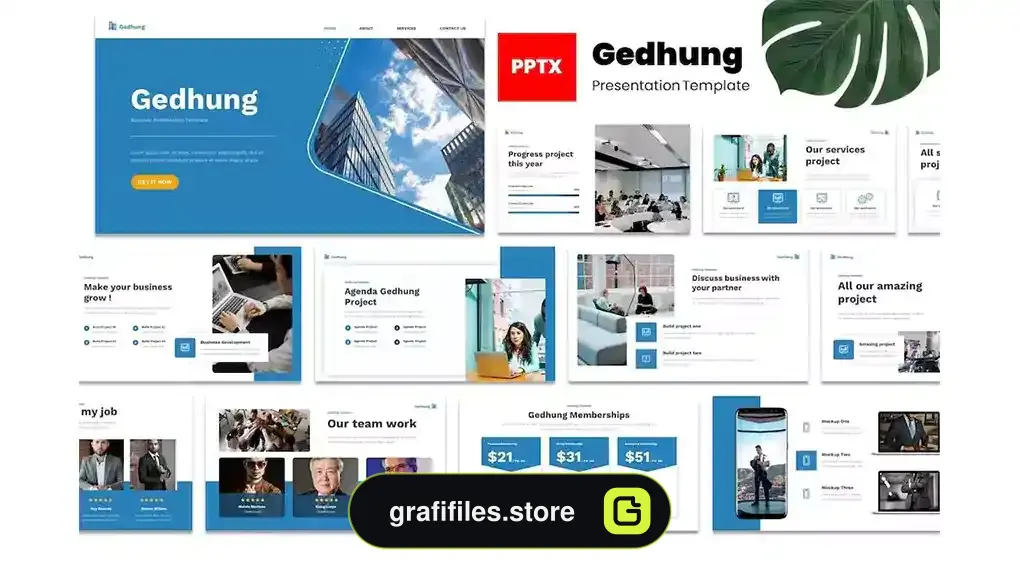 قالب پاورپوینت کسب و کار Gedhung