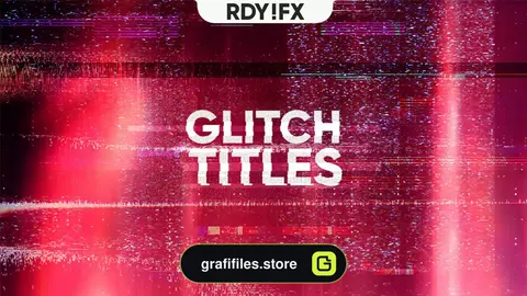 پروژه پریمیر تایتل Glitch Titles Pack