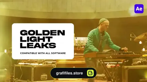 پروژه افترافکت افکت نور طلایی Golden Light Leaks for After Effects