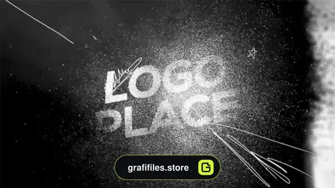لوگو موشن پریمیر Grunge Logo Brush Scribble