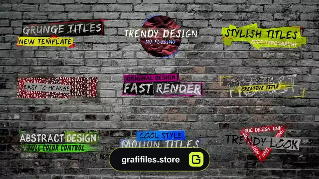 پروژه پریمیر تایتل گرانج Grunge Titles