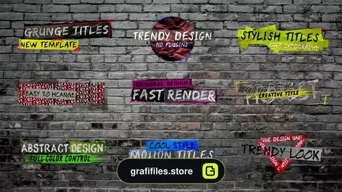 پروژه پریمیر تایتل گرانج Grunge Titles