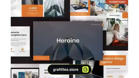 قالب پاورپوینت کسب و کار Heroine Business PowerPoint