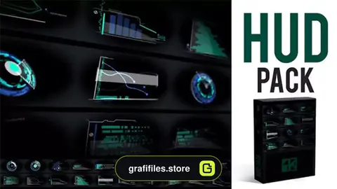 پروژه پریمیر اجزای صفحه نمایش پیشرفته HUD Pack 4K