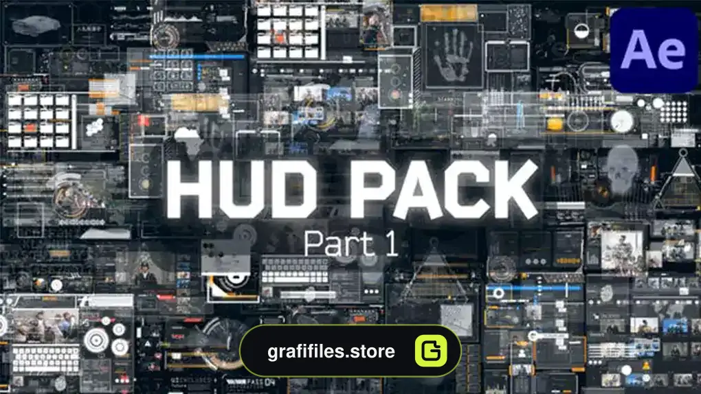 پروژه افترافکت اجزای صفحه نمایش پیشرفته HUD Pack | Part 1