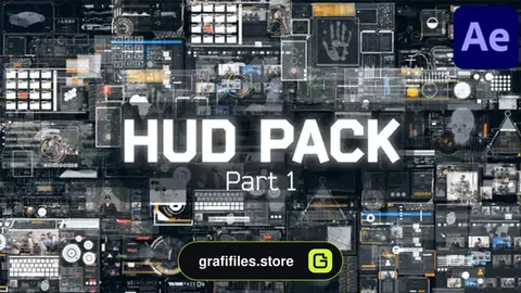 پروژه افترافکت اجزای صفحه نمایش پیشرفته HUD Pack | Part 1
