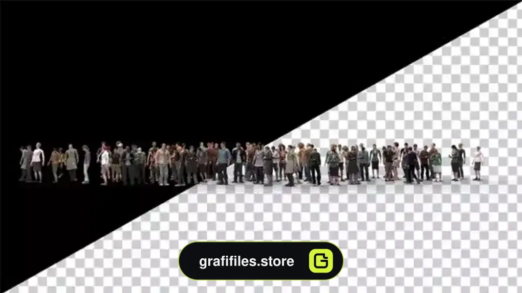 فوتیج جمعیت مردم Idle Waiting Crowd