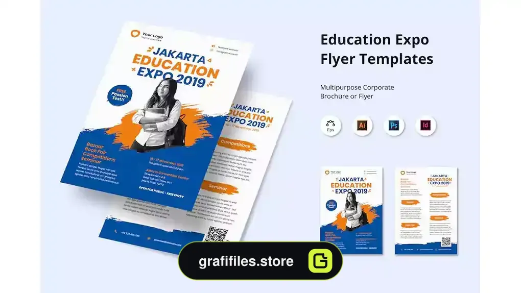 قالب ایندیزاین آگهی تحصیلی Indesign Education Flyer