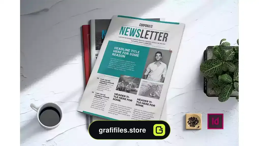 قالب ایندیزاین روزنامه InDesign Newsletter Template
