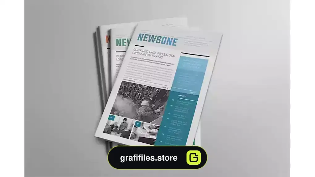 قالب ایندیزاین روزنامه InDesign Newsletter Template 4