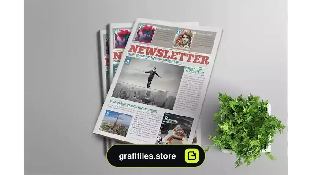 قالب ایندیزاین روزنامه InDesign Newsletter Template 2