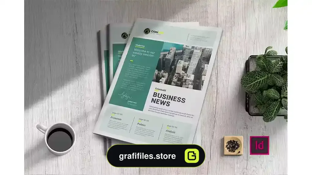 قالب ایندیزاین روزنامه InDesign Newsletter Template 5