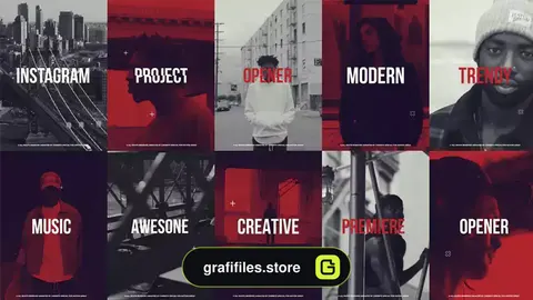 پروژه پریمیر اینستاگرام Instagram Dynamic Opener