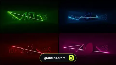 پروژه افترافکت شمارش معکوس Line Light Countdown