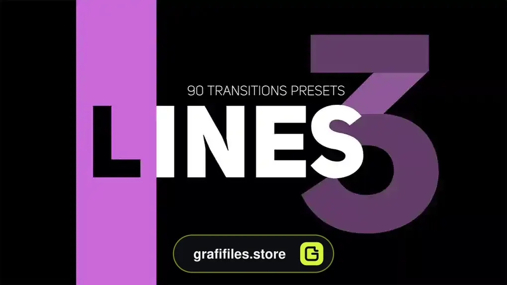 ترانزیشن پریمیر خطوط رنگی Line Transitions Presets 3