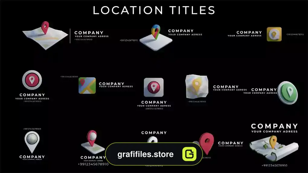 پروژه پریمیر تایتل لوکیشن Location Titles