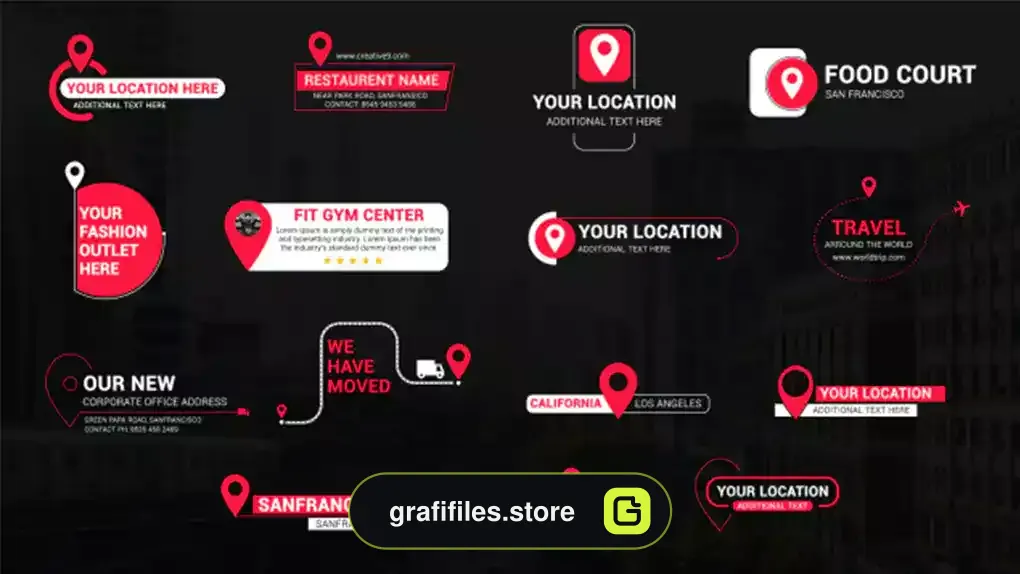 پروژه پریمیر تایتل موقعیت مکانی Location Titles 3.0