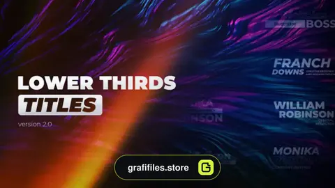 پروژه پریمیر تایتل زیرنویس Lower Thirds Titles