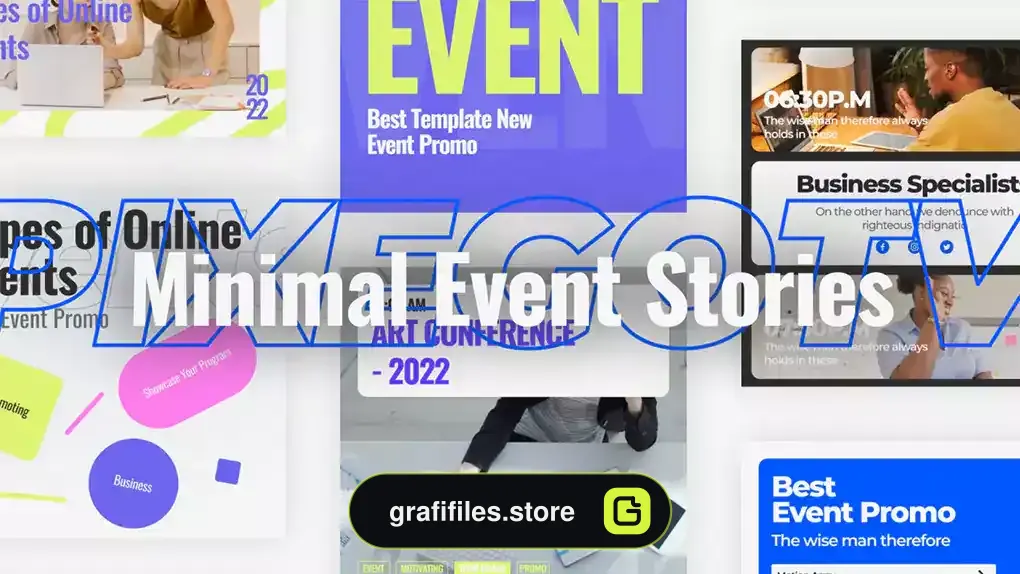 پروژه پریمیر استوری مینیمال ایونت Minimal Event Stories