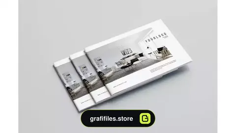 قالب آماده ایندیزاین بروشور طراحی داخلی مینیمال Minimal Interior Design Brochure