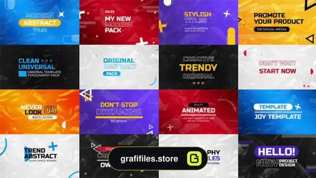 پروژه پریمیر تایتل رنگی مدرن Modern Colorful Titles