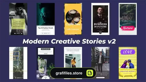 پروژه پریمیر استوری اینستاگرام Modern Creative Stories V2