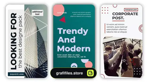 پروژه پریمیر استوری اینستاگرام Modern Stories Pack V2