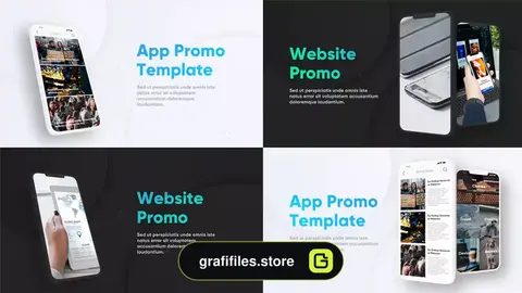 پروژه پریمیر معرفی اپلیکیشن Multiscreen Phone App Promo (Light + Dark)