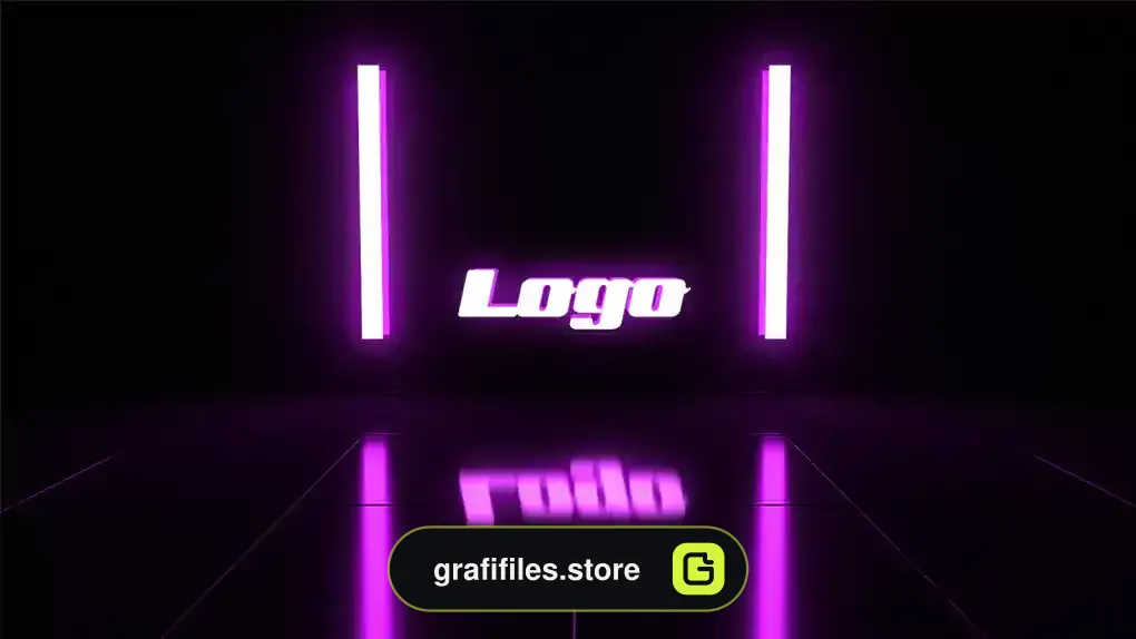 پروژه پریمیر لوگو نئون گلیچ Neon Glitch Logo