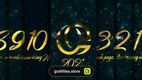 پروژه پریمیر لوگو شمارش معکوس سال نو New Year Countdown - Wishes Logo Reveal