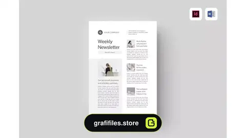 قالب ایندیزاین روزنامه Newsletter | MS Word & Indesign
