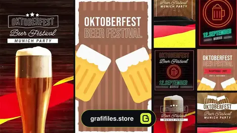 پروژه پریمیر استوری اینستاگرام Oktoberfest Stories Pack