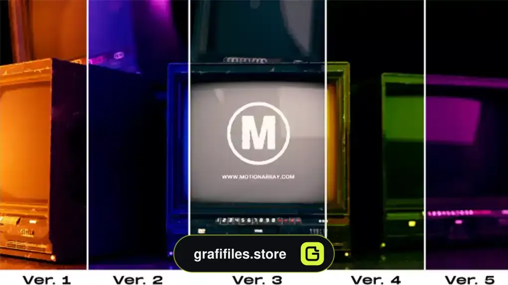 پروژه پریمیر لوگو تلویزیون قدیمی OLD TV Logo Reveal