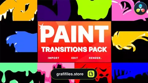 ترانزیشن نقاشی داوینچی ریزالو Paint Transitions | DaVinci Resolve