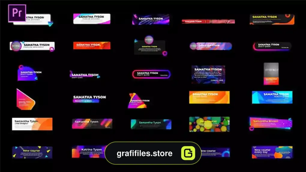 پروژه پریمیر زیرنویس Pop Lower thirds