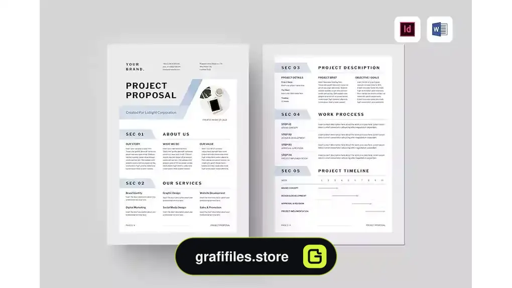 قالب ایندیزاین پروپوزال Proposal | MS Word & Indesign 4