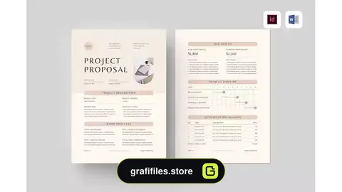قالب ایندیزاین پروپوزال Proposal | MS Word & Indesign 5