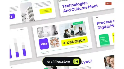 قالب پاورپوینت نمونه کار شرکتی Purple Yellow Business Corporate Profile 023