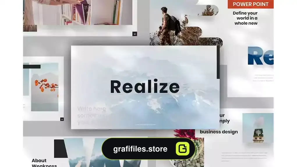قالب پاورپوینت Realize Minimal PowerPoint
