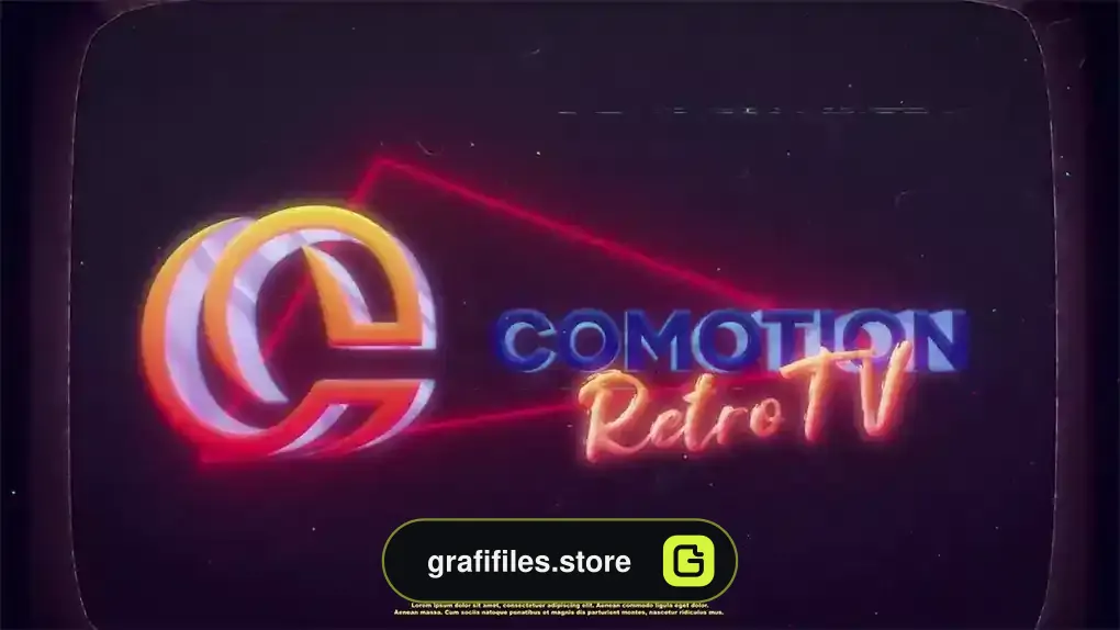 لوگو موشن پریمیر تلویزیون قدیمی Retro TV Logo