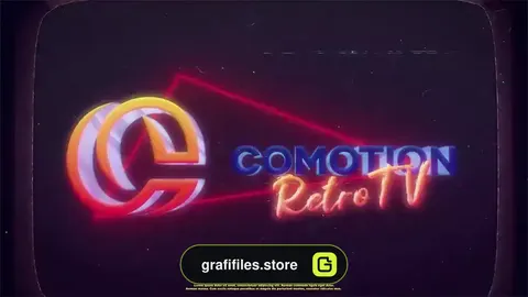 لوگو موشن پریمیر تلویزیون قدیمی Retro TV Logo