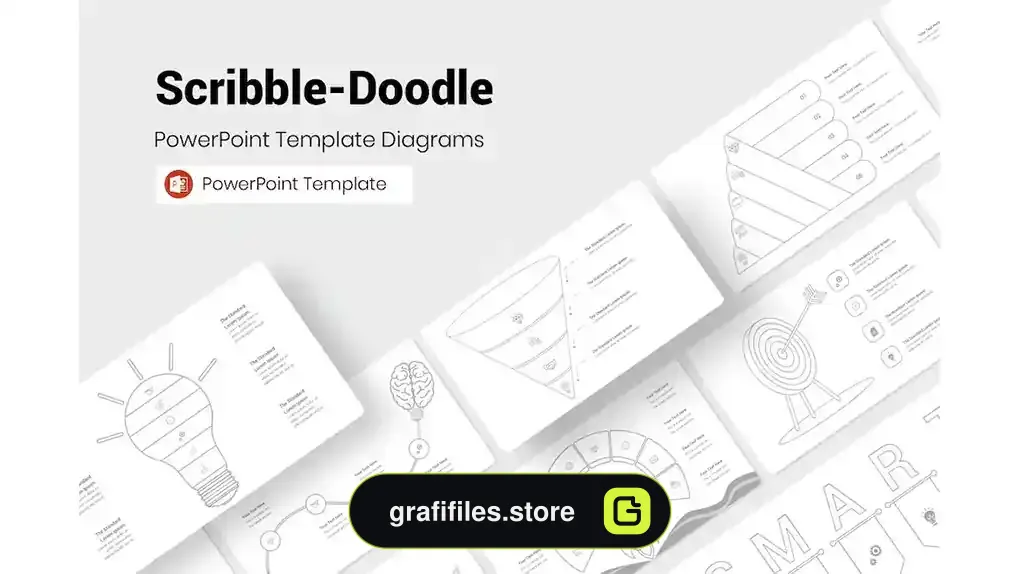 قالب پاورپوینت اینفوگرافیک Scribble-Doodle Infographics PowerPoint