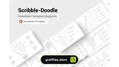 قالب پاورپوینت اینفوگرافیک Scribble-Doodle Infographics PowerPoint