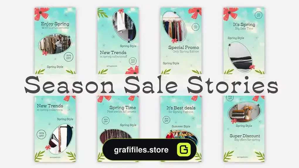 پروژه پریمیر استوری اینستاگرام حراج فصل Season Sale Stories