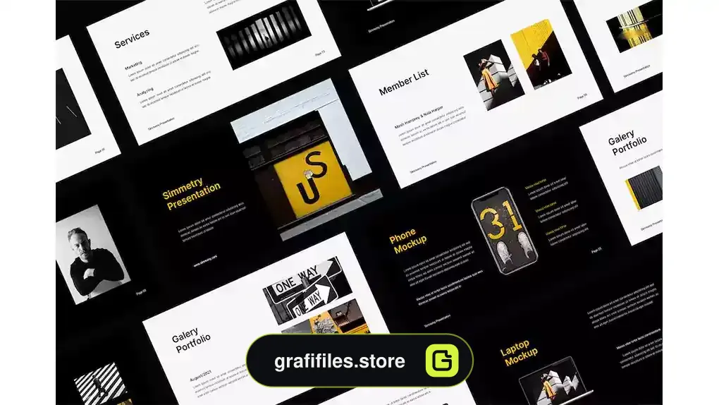 قالب پاورپوینت Simmetry - PowerPoint Template