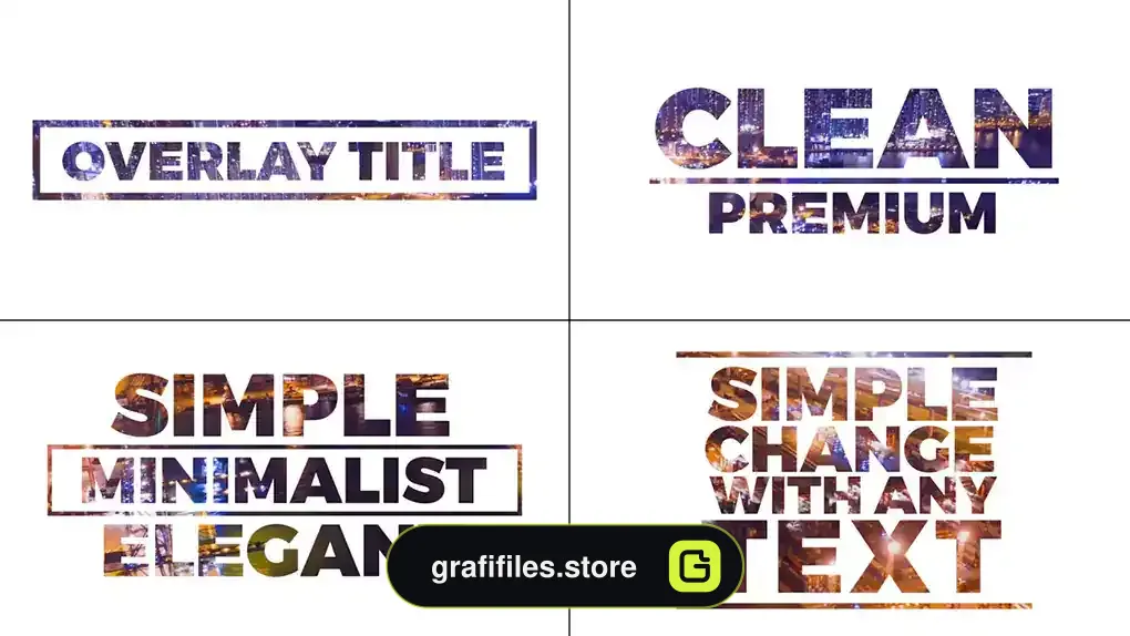 پروژه پریمیر تایتل Simple Overlay Titles