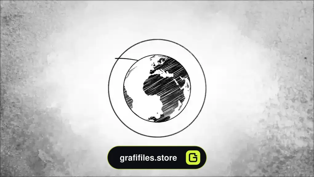 لوگو موشن پریمیر Sketch Planet Logo Reveal