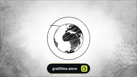 لوگو موشن پریمیر Sketch Planet Logo Reveal