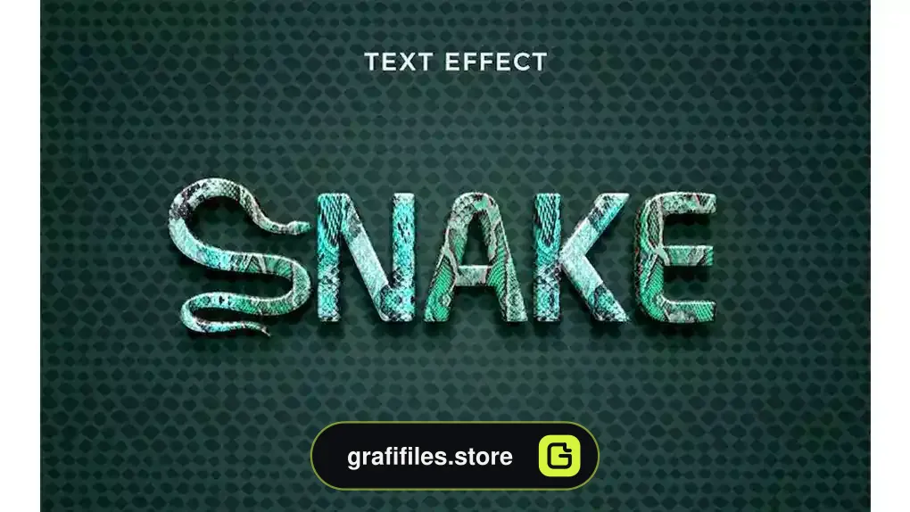 افکت متن مار Snake text effect