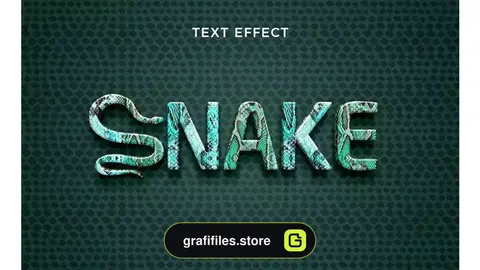 افکت متن مار Snake text effect